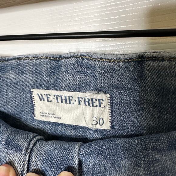 We The Free FP Jayde High Rise Flare Leg Jeans Womens Size 30 Light Wash - Picture 6 of 8